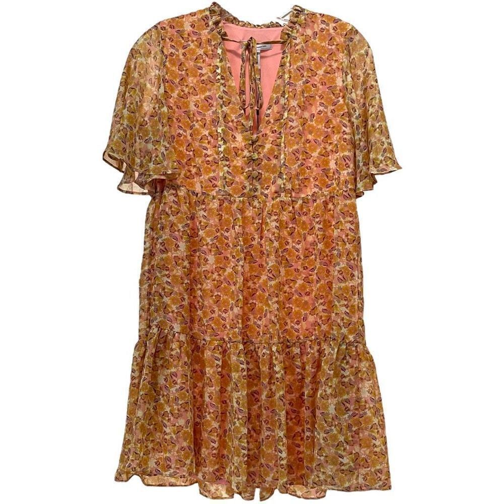 BCBGeneration Swing Flutter Sleeve Floral Print Women's Dress Size 2 NWT 40% Off
